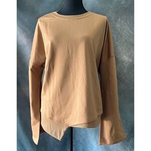Tahari Sport Long Sleeve Pullover Sweatshirt Angled Hem Relaxed Fit Size 1X